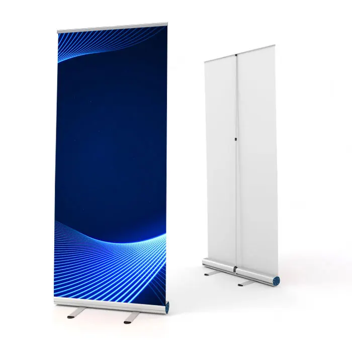 Heavy 120 cm x 200 cm Roll Up Banner Stand Advertising Rollup for exhibition Plastic Steel Retractable Base