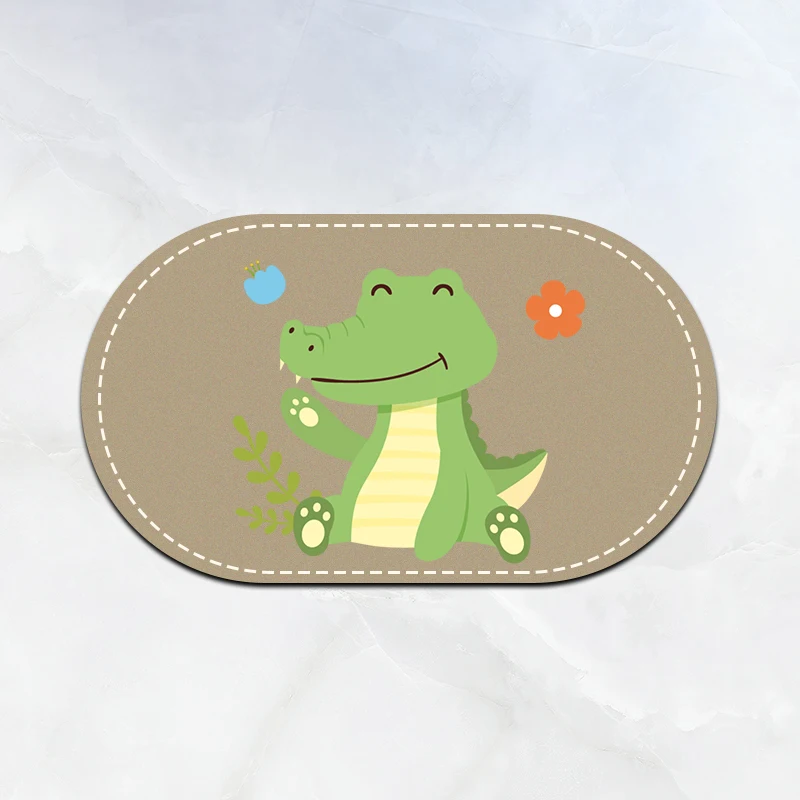 2023 Stone Bath Mat Custom Diatomaceous Earth Shower Mat Non-slip Super Absorbent Quick Drying Silicone Slab Bathroom Floor Mat