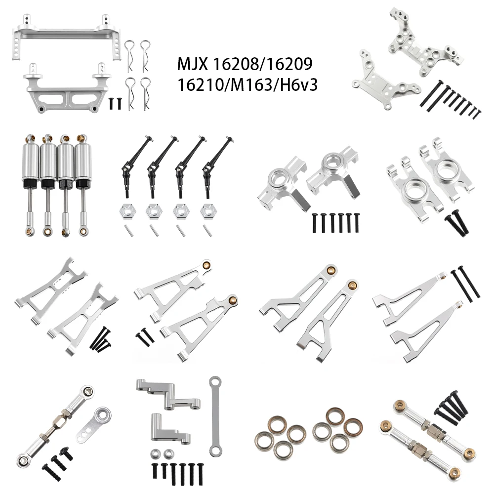 High Performance Metal Multi Type Upgrade All Kinds Kit For MJX 1/16 RC Car 16208 16209 16210 H6V3 M163 Spare Parts