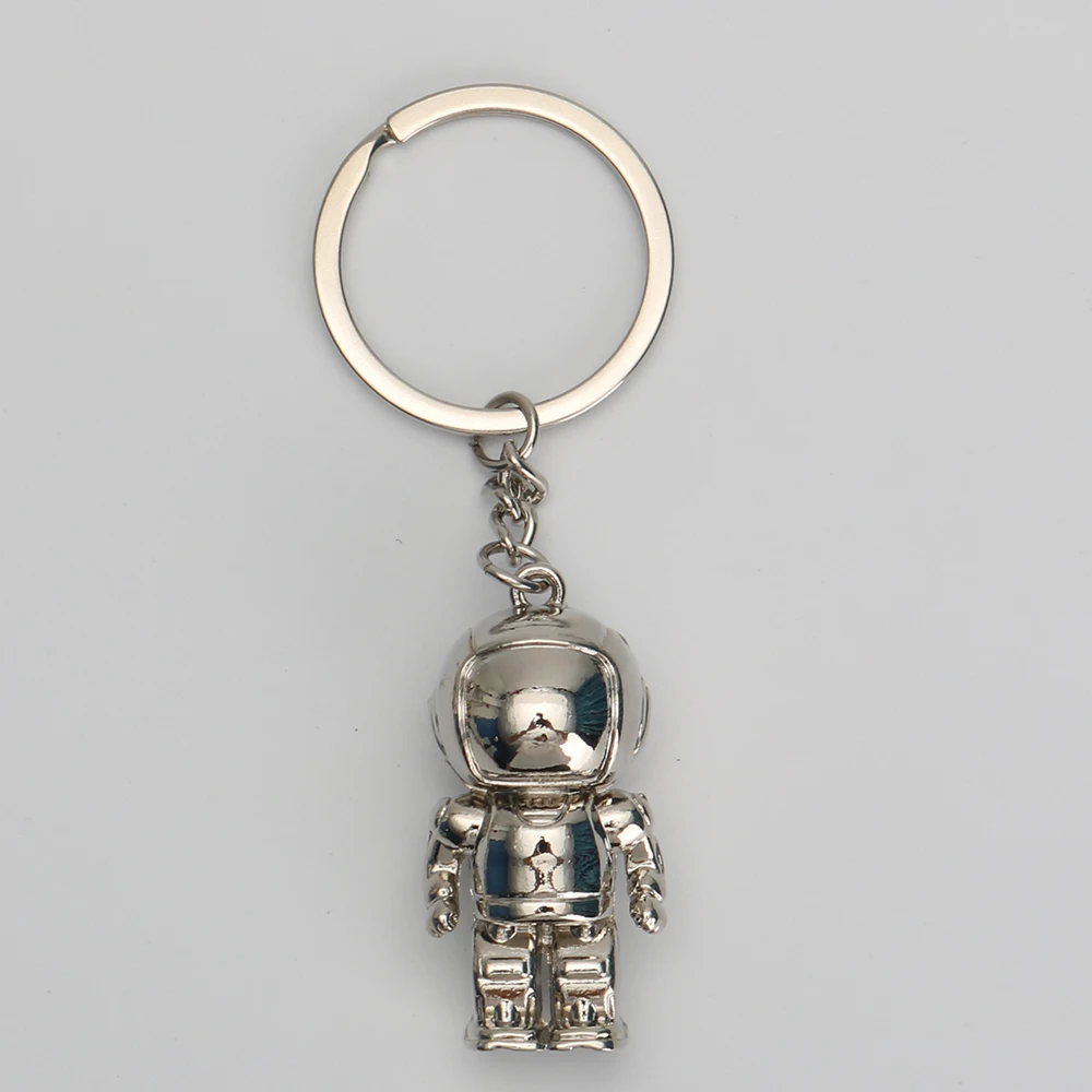 Existing Metal Keychain Creative Robot Zinc Alloy Metal Creative Personality Stereo Robot Astronaut Aerospace Pilot Keychain
