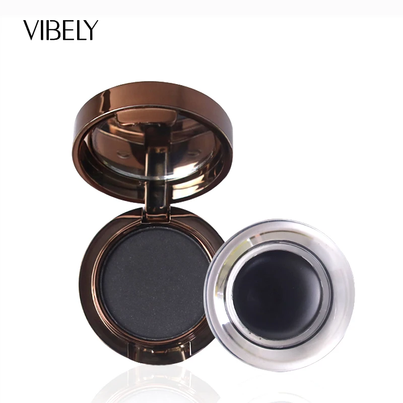 High Pigment Vegan 2 in 1 Eyebrow Powder Eyeliner Lasting Tinted 3D Eye Brow Enhancers Eyeliner Gel With Brush