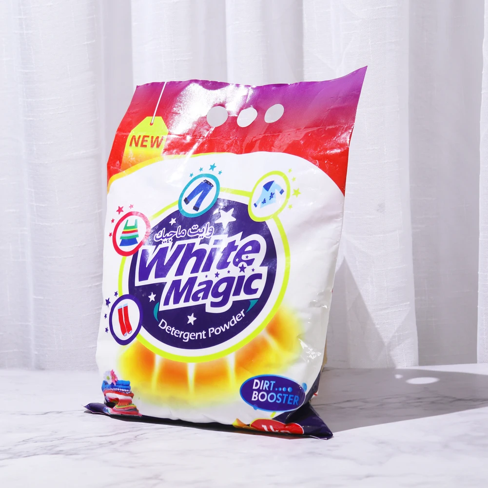 High foaming fragrance type  powder eco friendly white magic 1kg powder laundry detergent