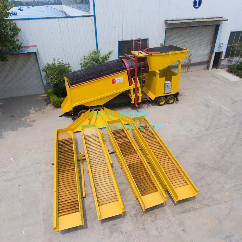 200T/H Mobile Gold Recovery Equipment Alluvial Gold Mining Machine gold washing plant for sale