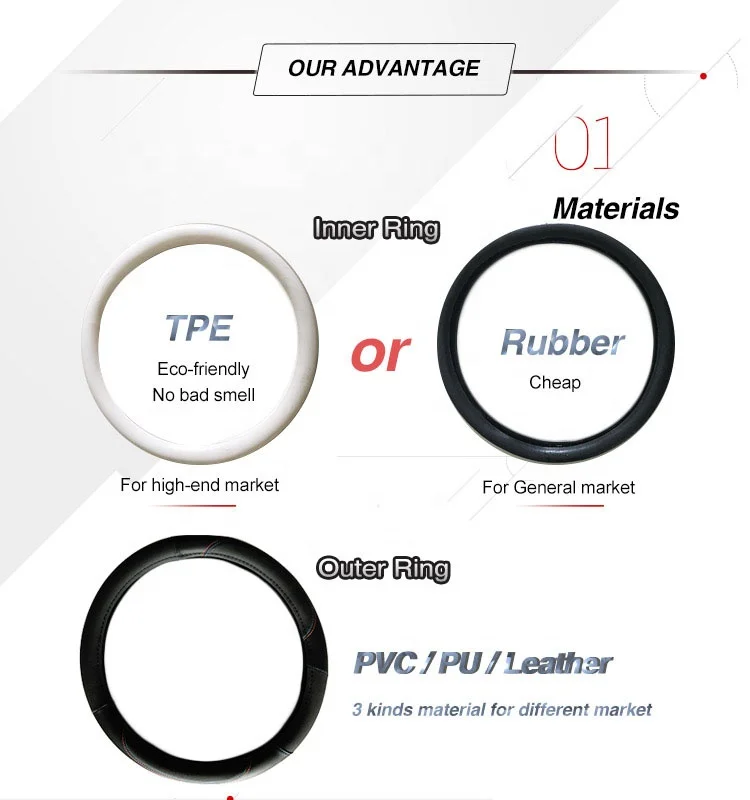 Made In China New Design Silicone Heated Car Leather Steering Wheel Cover