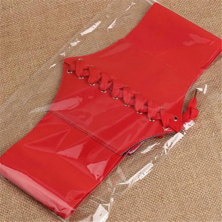 K1370 Corset Wide Belts Pu Leather Slimming Body Women Elastic Waist Belts