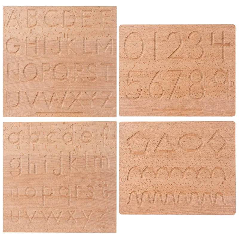 Language Toys Arabic double-sided letter tracing Alphabet Numbers kids learning Writing Board wooden puzzle game