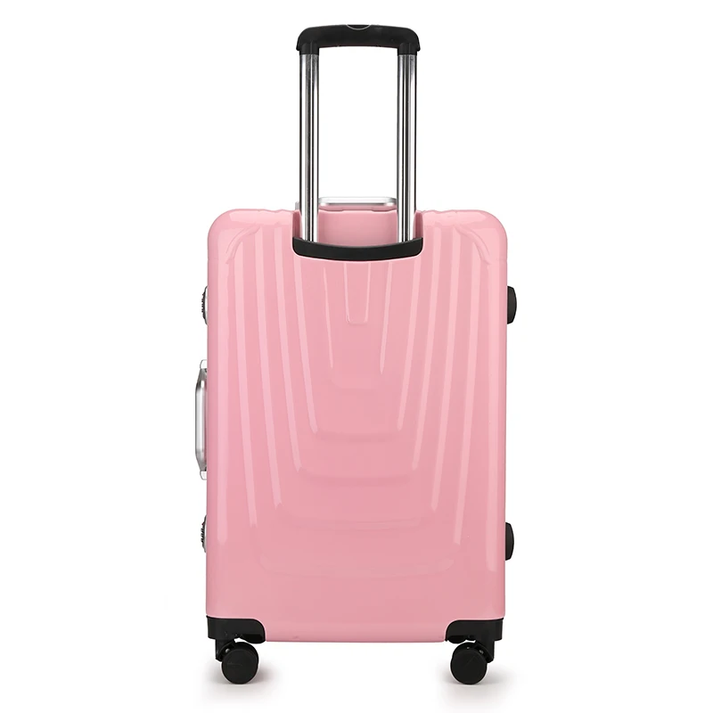 Aluminum Frame with TSA Lock Anti-scratch luggage 100% pure pc luggage