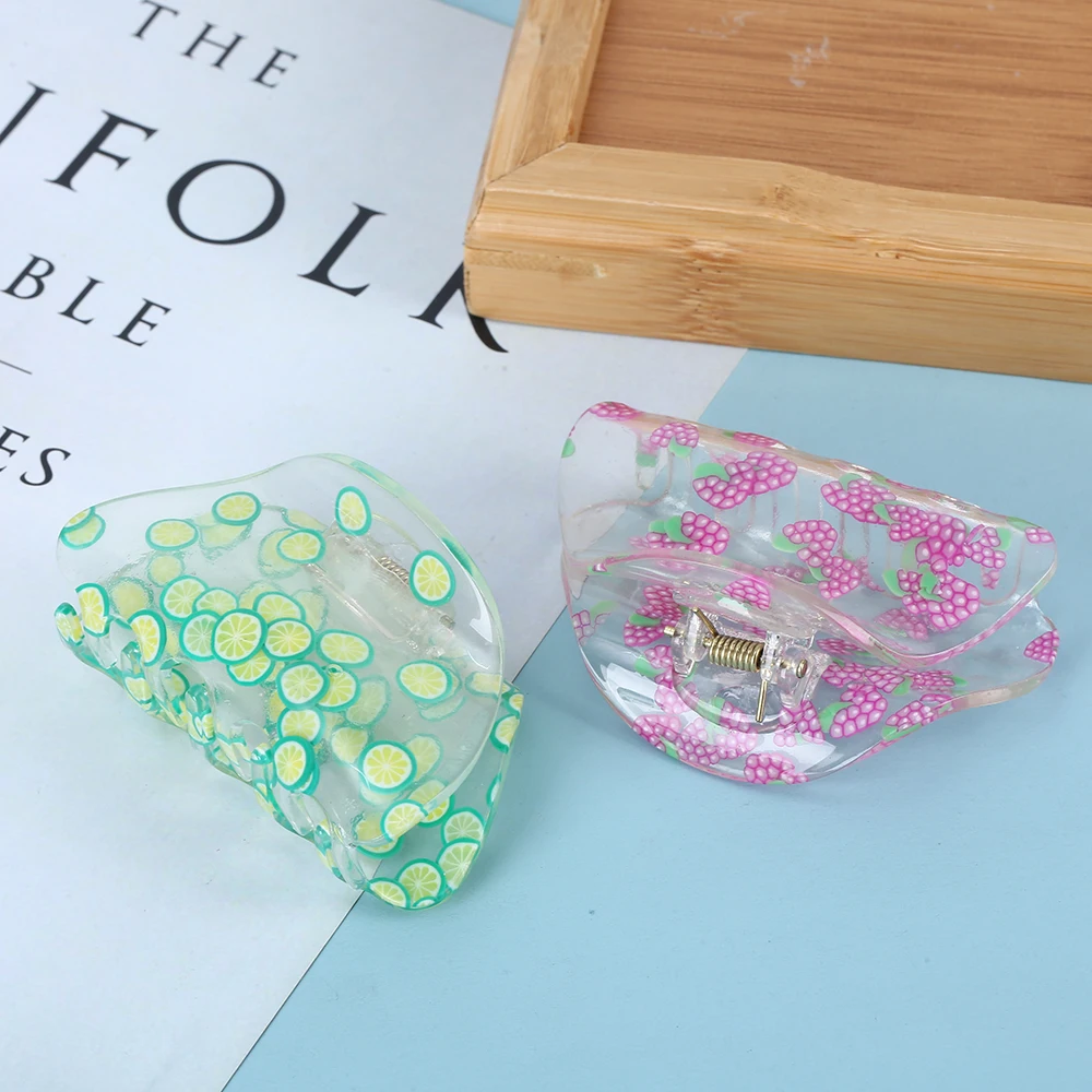 fashion semi-circle hair clip acetic acid c wind Half Round Hair Clip Wholesale Acetic Acid Hair Claw