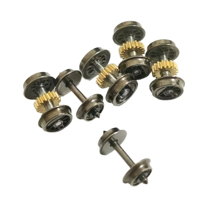 Custom Ho Scale Gun Black Small Toy Train Wheels Model Train Wheels with Gear