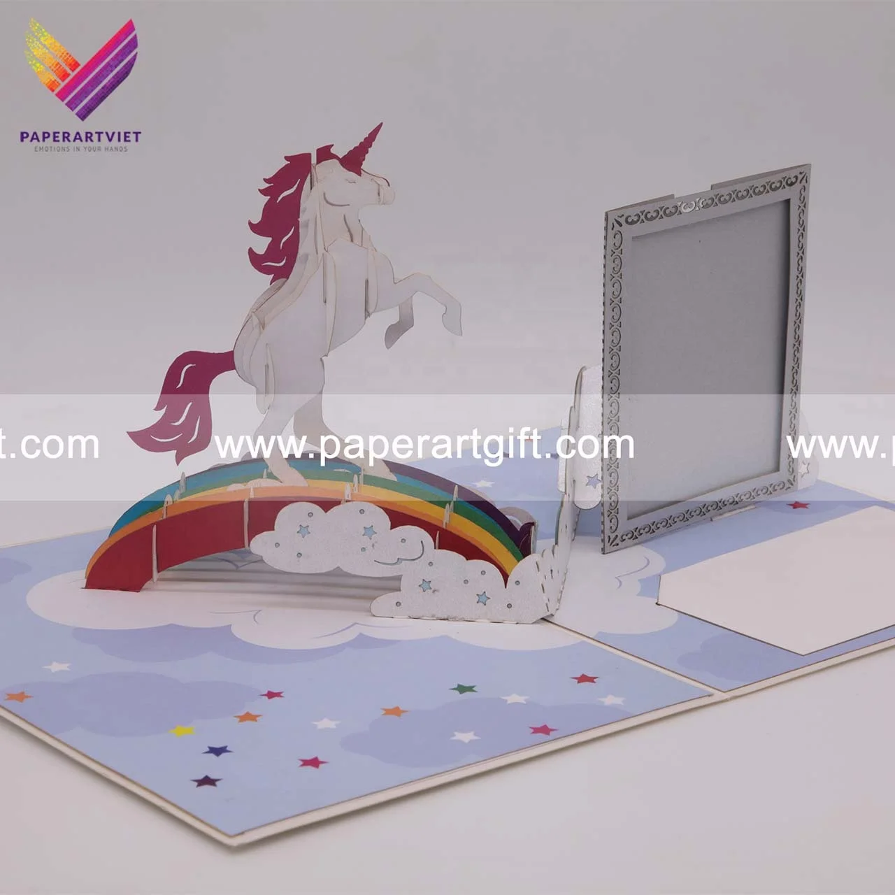3D Pop Up Greetings Card Invitation Postcards Christmas Animal Monster Myth Griffin Peacock Crane Unicorn