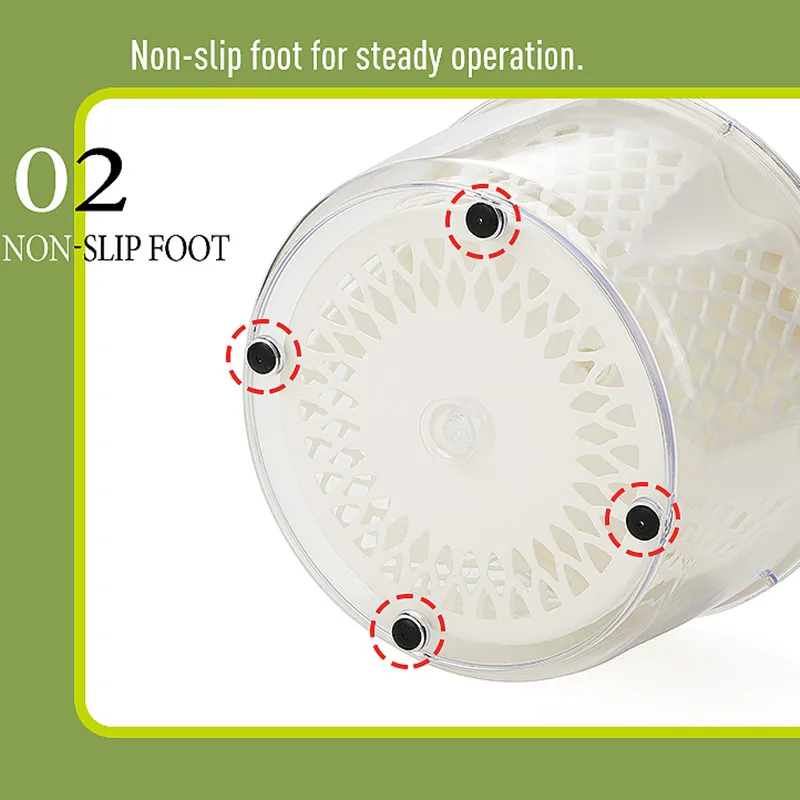 5.6L Lockable Colander Basket Washer Dryer Easy Draining Compact Storage Salad Spinner Vegetable Washer with Bowl