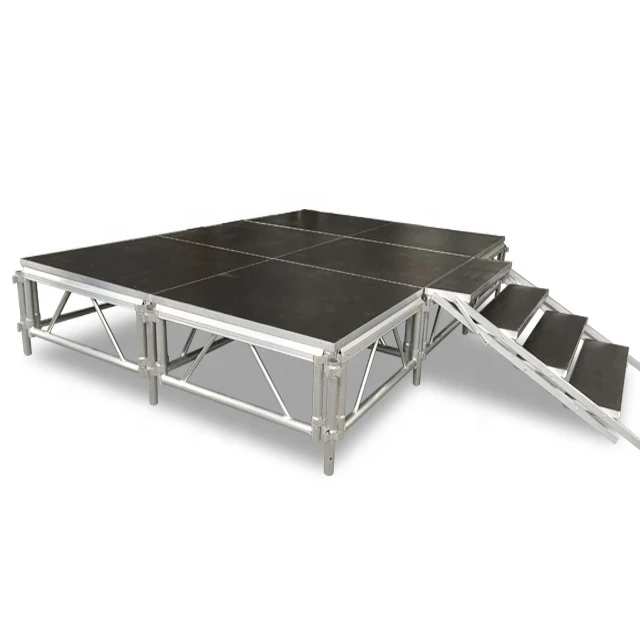 Outdoor Aluminum Portable Stage with 1.22x2.44 Platform Matching Four Legs