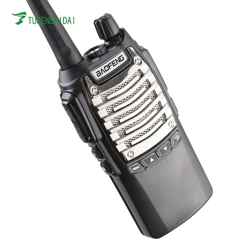 Baofeng UV-8D 8 Вт с одной полоской 10 км дальность иди и болтай Walkie Talkie PTT ANI металлическим ремешком регулируемой длины ID FM Quad Band Мобильный трансивер Ham двухстороннее