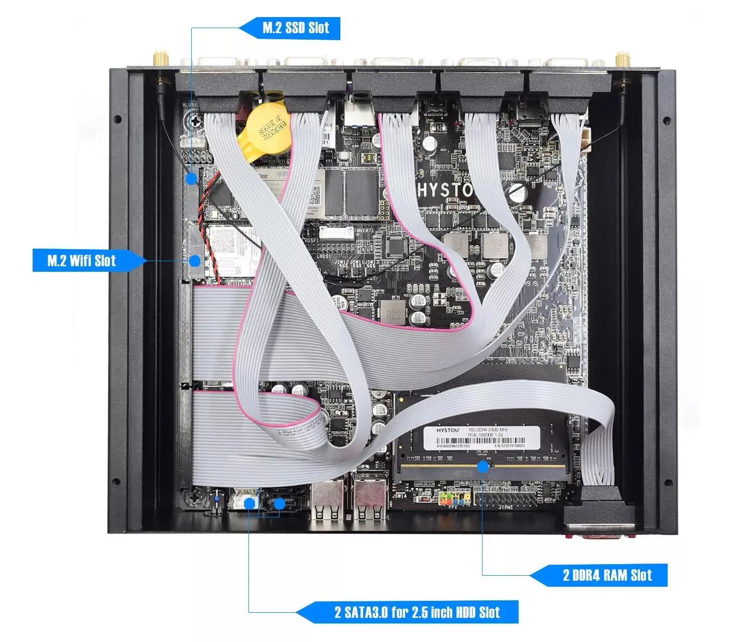 Computer Desktop Multimedia totems Intel Core I7 Windows 10 Industrial Mini Pc with 4G RAM For 2.5 Inch HDD/SSD Vending machine