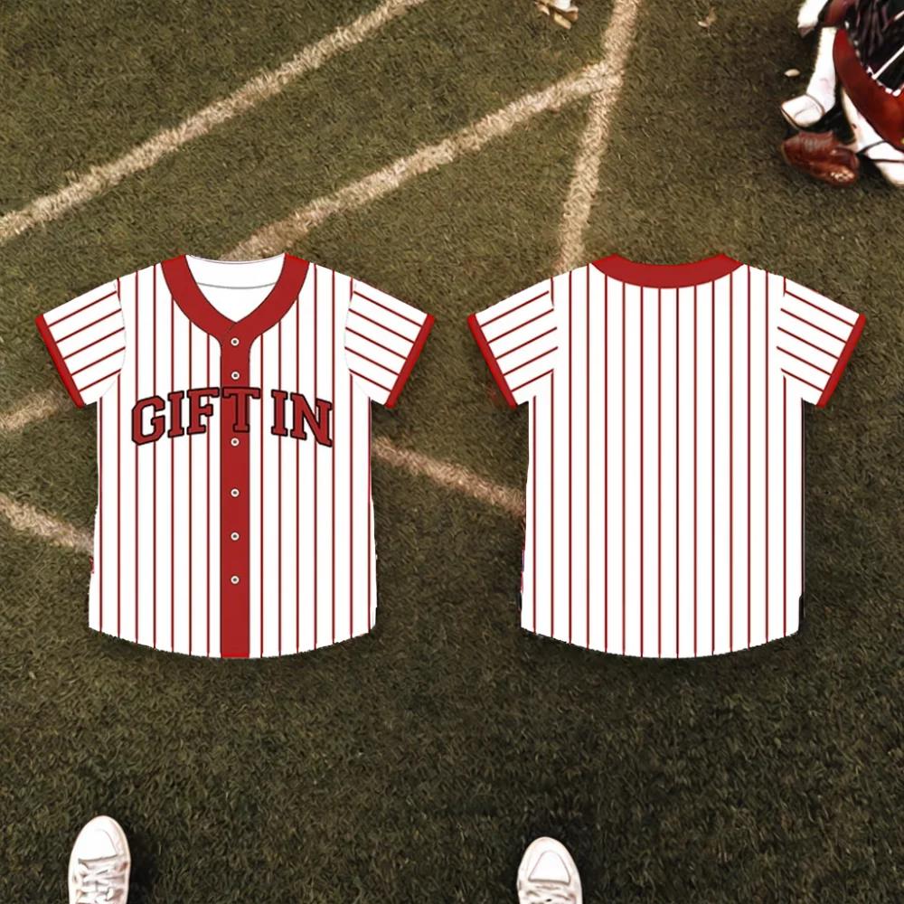 Custom Quick Drying Breathable Softball Uniform Vintage Embroidery Baseball Striped Jersey