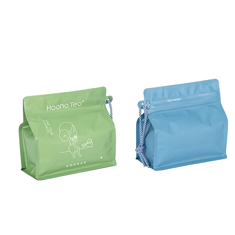 16oz Matte Valve Airtight Packaging Blank Bean Bags Pack Zip Package 500g Packing Coffee Bag