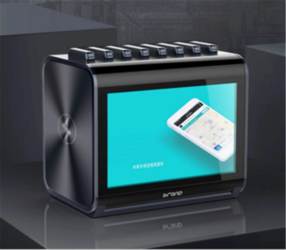 customize 5000mAh 8slots rental power bank  equipment Power Bank Station with 8pcs power banks