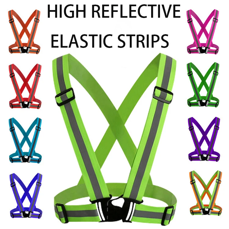Factory Direct Price Night Safety Outdoor Adjustable Hot Selling High Visibility  Reflective Vest For Men&Women