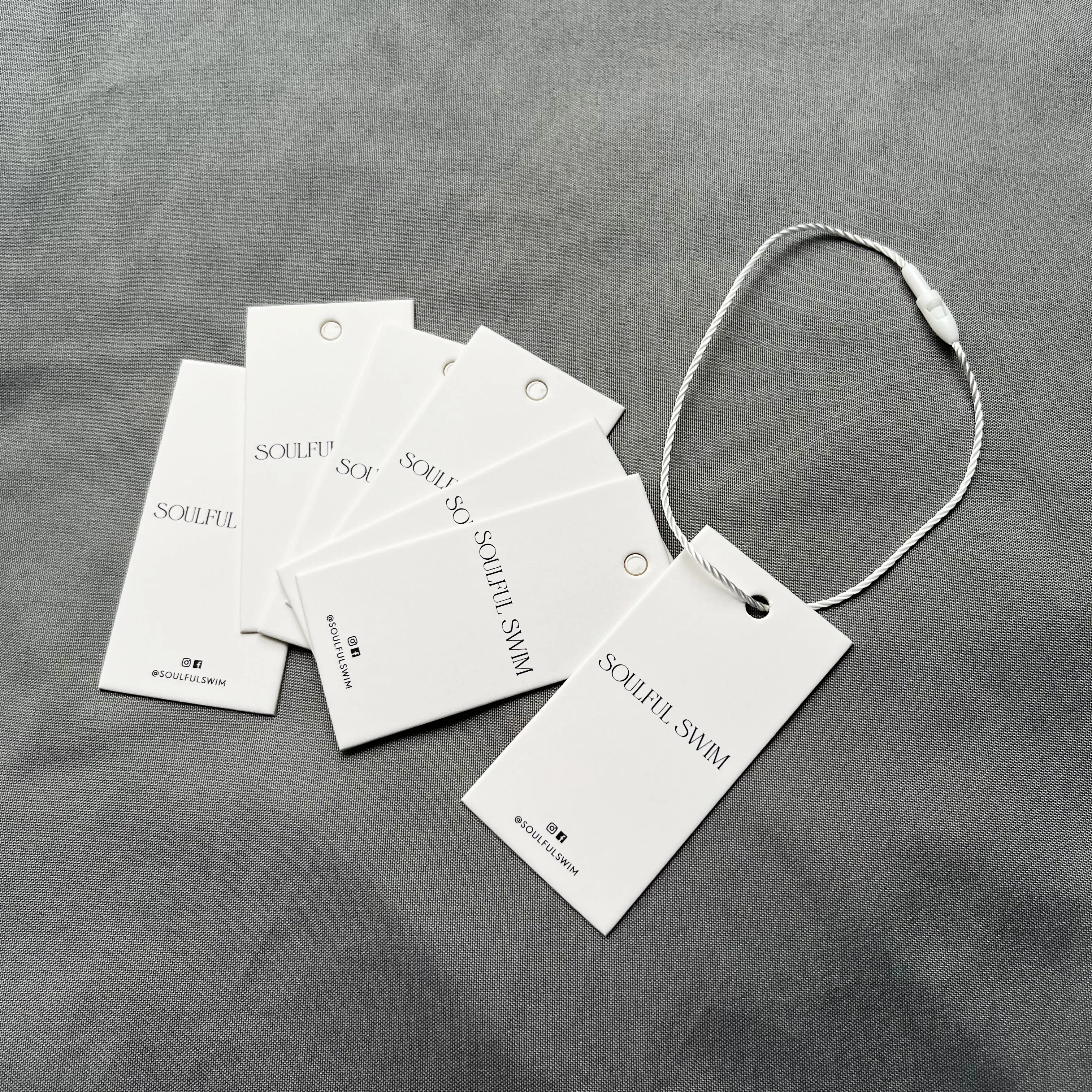 luxury custom hang tags with logo Design and printing fashion garment paper hang tag  clothing swing tag with string