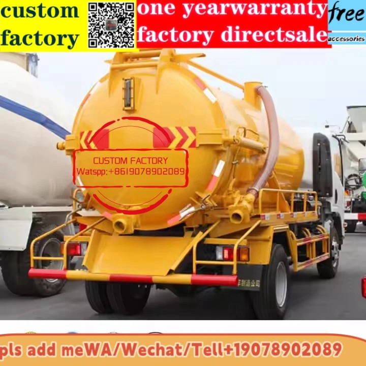 isuzuu 700p Diesel Dongfeng Rhd High Pressure Water Jetting Sewage Septic Tanker Truck for Sale Sewer Cleaning Truck in dubai