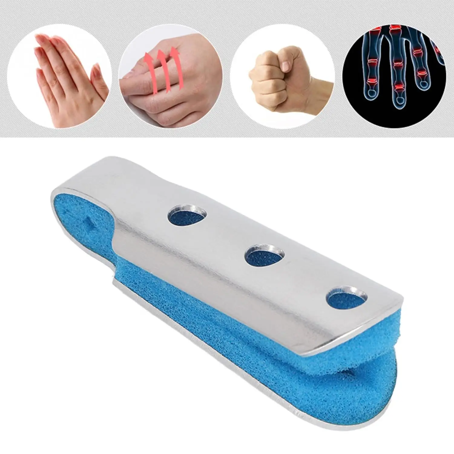 Emergency Medical Hand Splint Aluminum Flexible Equipment Finger Splint Rescue Oval Finger Splint