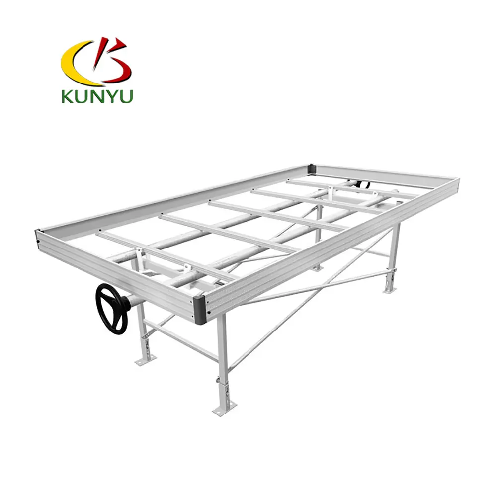 Hydroponic System Ebb And Flow Trays Seedbed Grow Rack Rolling Benches Grow Table Greenhouse For Sale