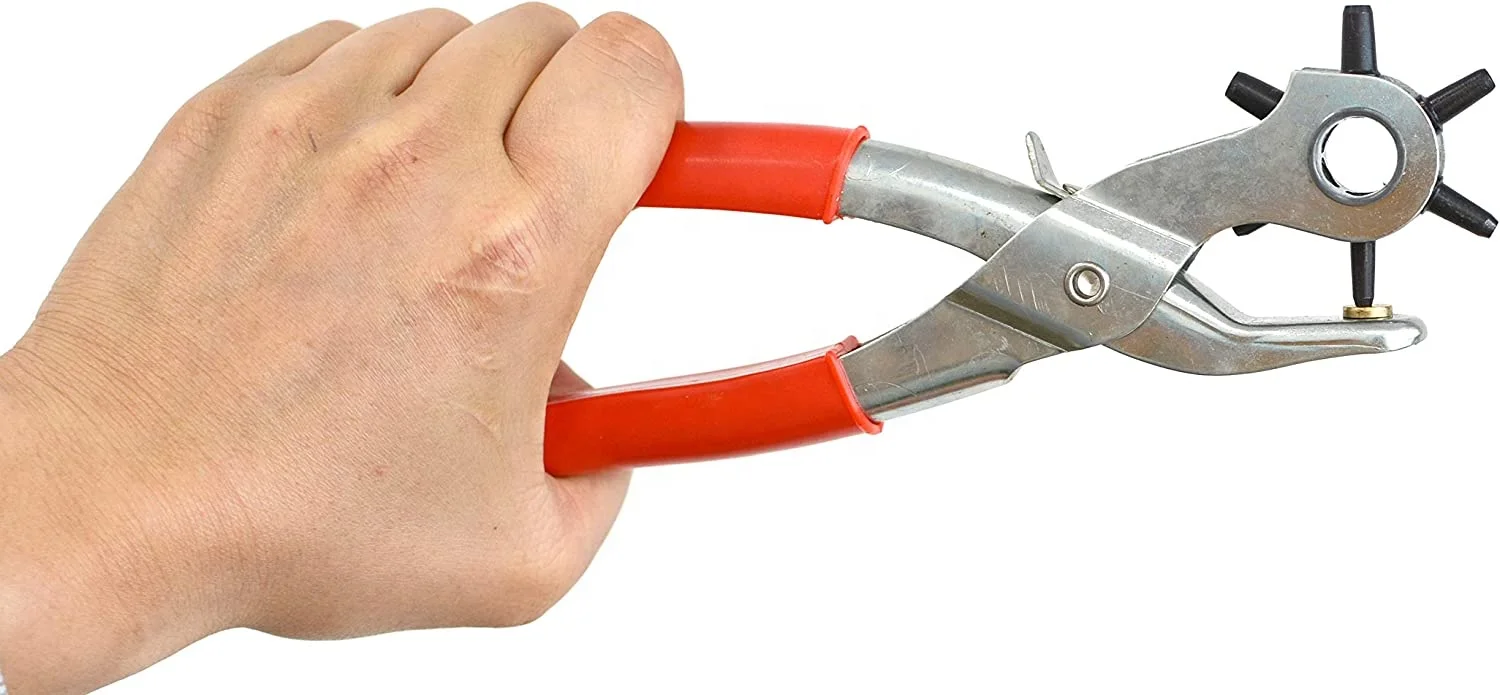 Heavy Duty Revolving Eyelet for Belts/Watch Bands/Straps/Dog Collars/Saddles/Fabric 9' leather hole punch plier tool