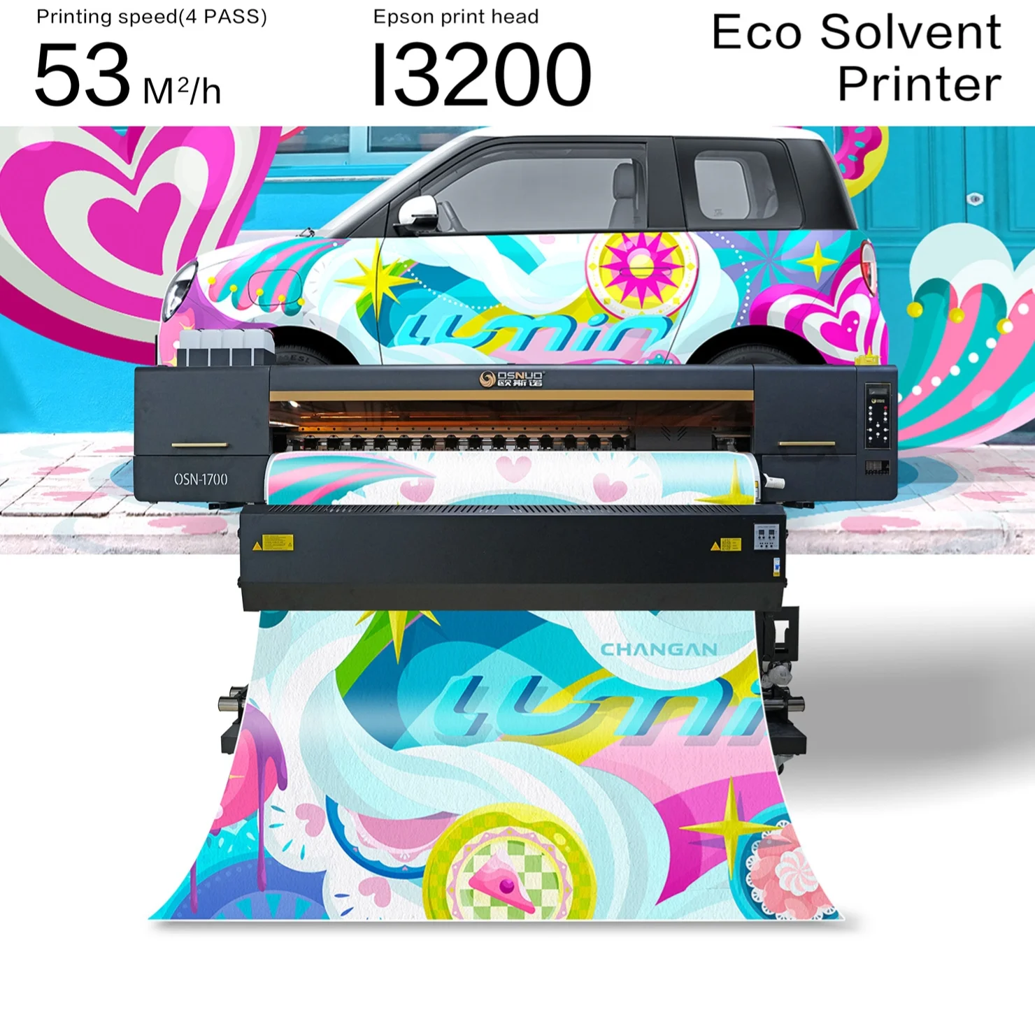 Factory OEM Service Large Format 10 feet Digital Inkjet Plotter i3200 head Advertising Printing Machine 3.2m Eco Solvent Printer