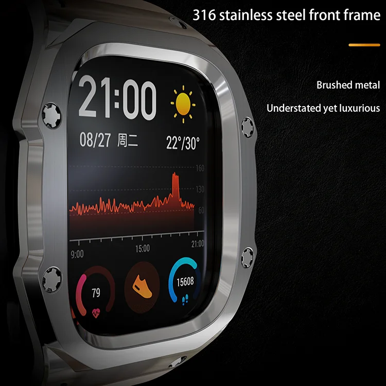 Luxury Golden/Rose Gold/Black/Original Steel Color Stainless Steel 316 Watch Case For IWatch Ultra 1/2 49mm With Watchband