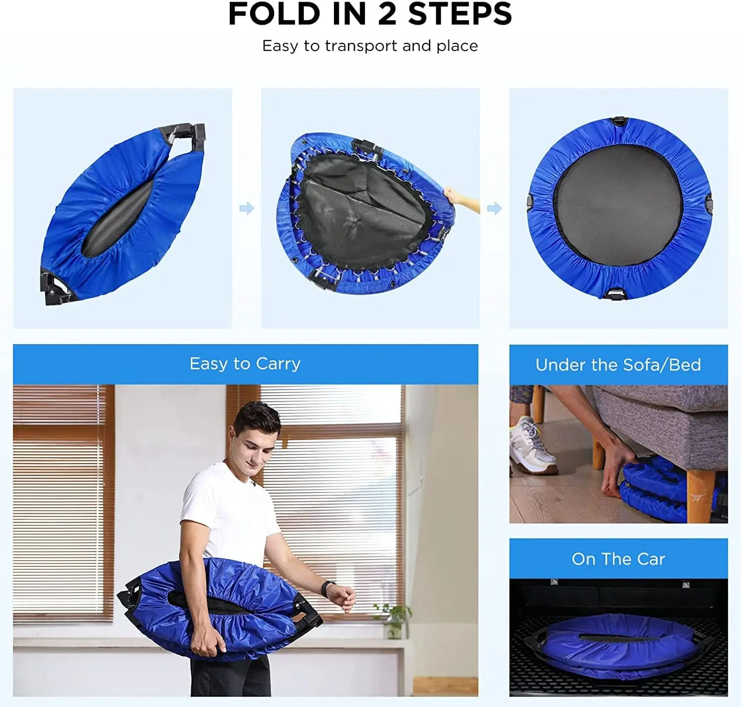 Indoor mini trampoline kids 36/38/40/45/48/50/54/60 inch Round Jumping Trampoline for Sale