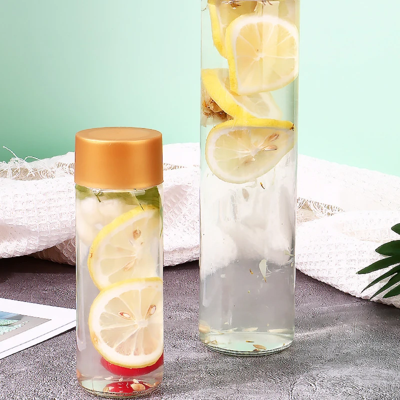 Wholesale 8 oz 10 oz 16 oz 25 oz Clear Milk Tea Cold Brew Coffee Voss Water Lemon Juice Drink Bottle Packaging