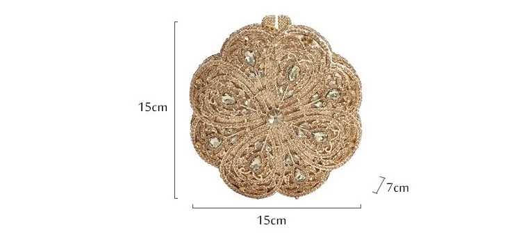 Wholesale Price 2024 Flower Clutch Bag Wedding Purse Luxury Evening Crystal Party Stone Ladies Clutches Bag for Women