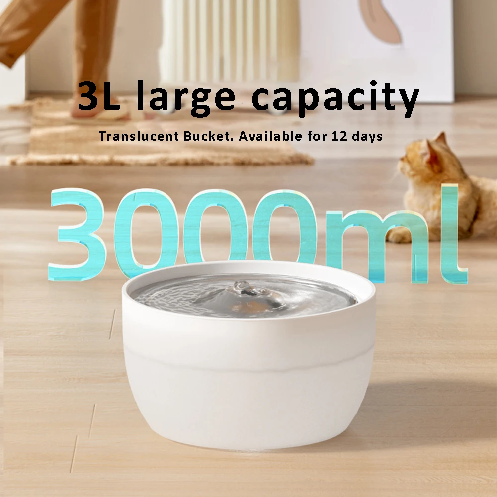 Factory Custom 3L Visual Stainless Steel BPA-Free Auto Pet Cat Dog Drinking Water Fountain For Small Animals