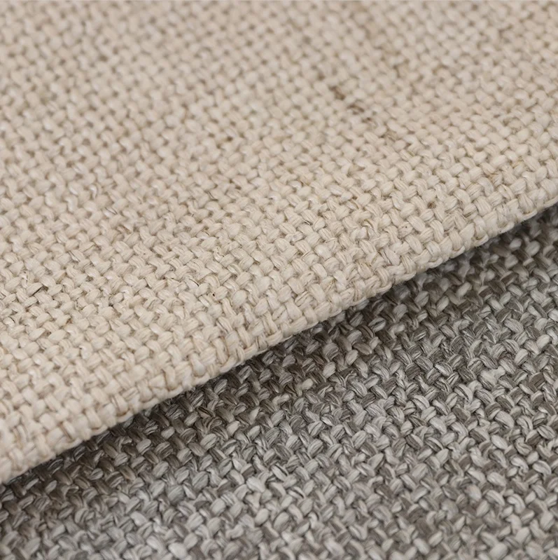 Furniture home textile 100% polyester fabrics upholstery linen look curtain fabric