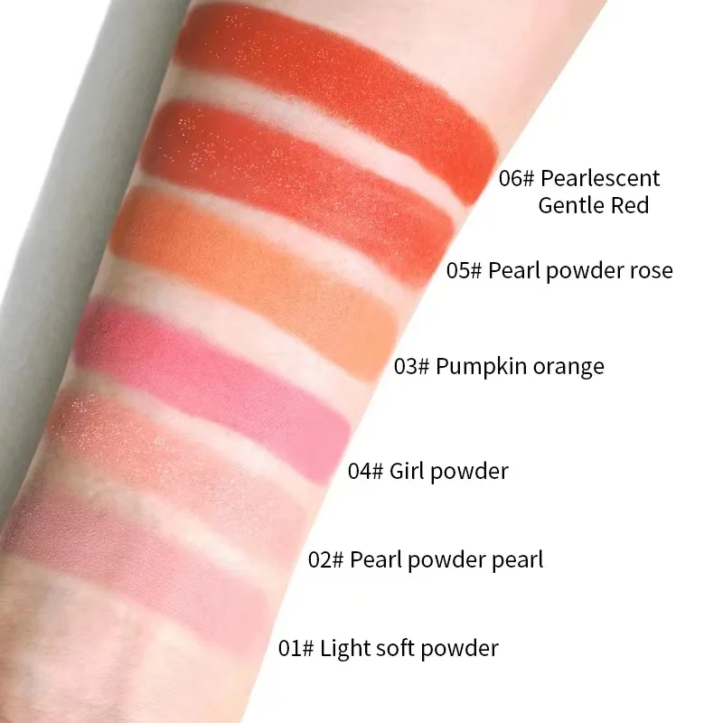 Cosmetic Makeup Single Blush High Pigment Soft Texture Face Blush on Make Up Palette Cream Blush highlighter Private Label