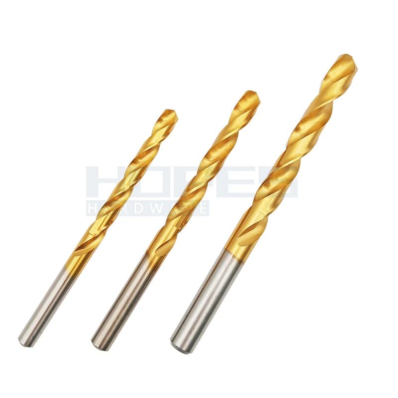 High quality HSS M42 Co8 TiN coating Parallel Straight shank Twist drill bits with size 1.0-13mm