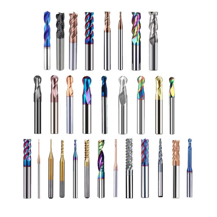 Cheap Price HRC65/55/58 Cnc Milling Tool Thread Cutters Fresa Tupi Grs Jewelry Tools Freza Carbide Ball Flat End Mill Cutter