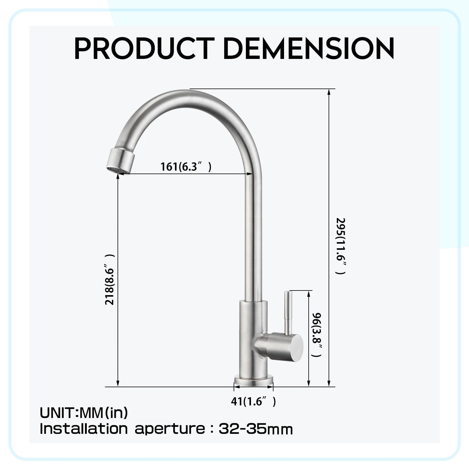 Single drinking water faucet kitchen filter faucet black