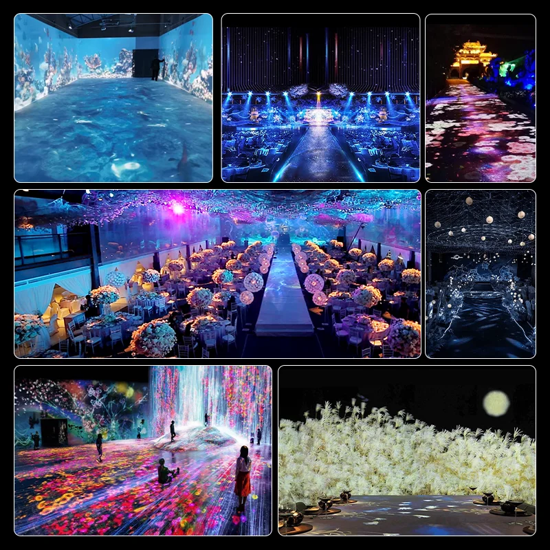 High Technology 3d Holographic Interactive Wall Projection Software Immersive Room Experience Projection