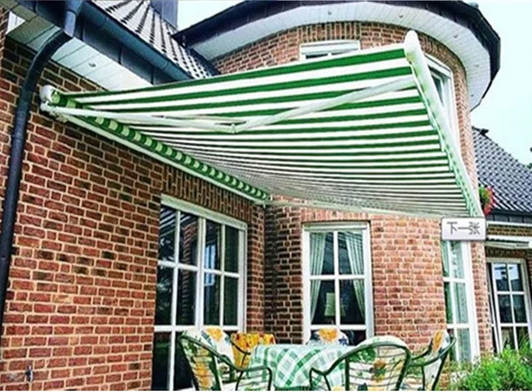 Aluminum retractable fabric awnings outdoor sun shade canopy