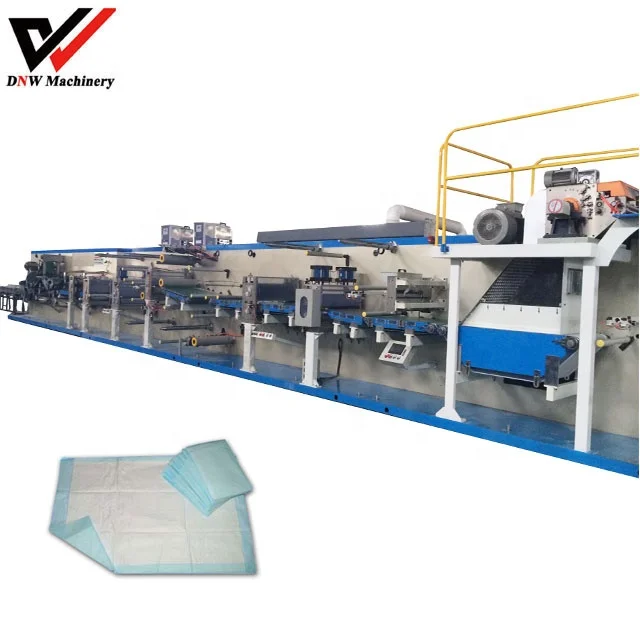 Full servo disposable  paper product sanitary adult underpad making machine equipment