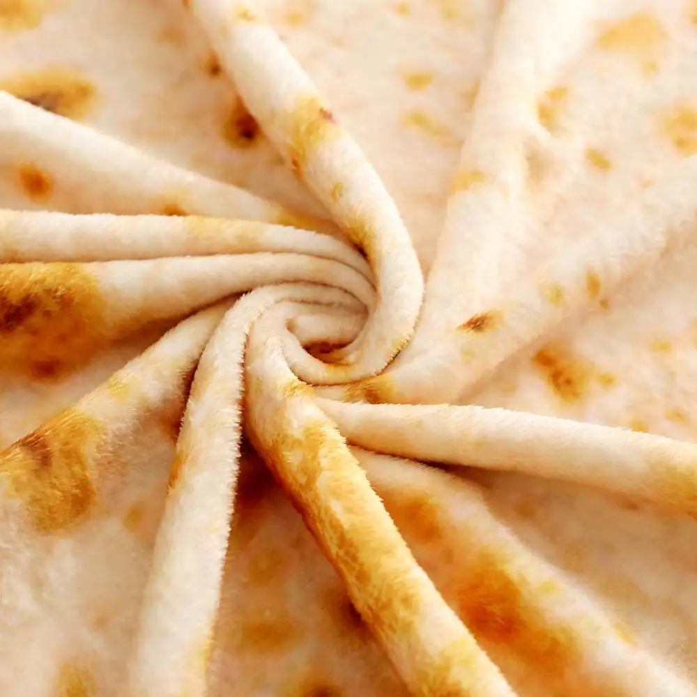 Flannel Fleece Tortilla Blanket Burrito Throw Blanket Pizza Blanket Cabija Manta