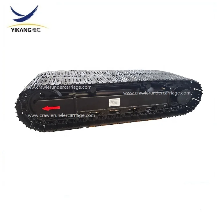 8 tons Steel Tracked Undercarriage with hydraulic Eaton motor driver for  excavator mobile crusher drilling rig