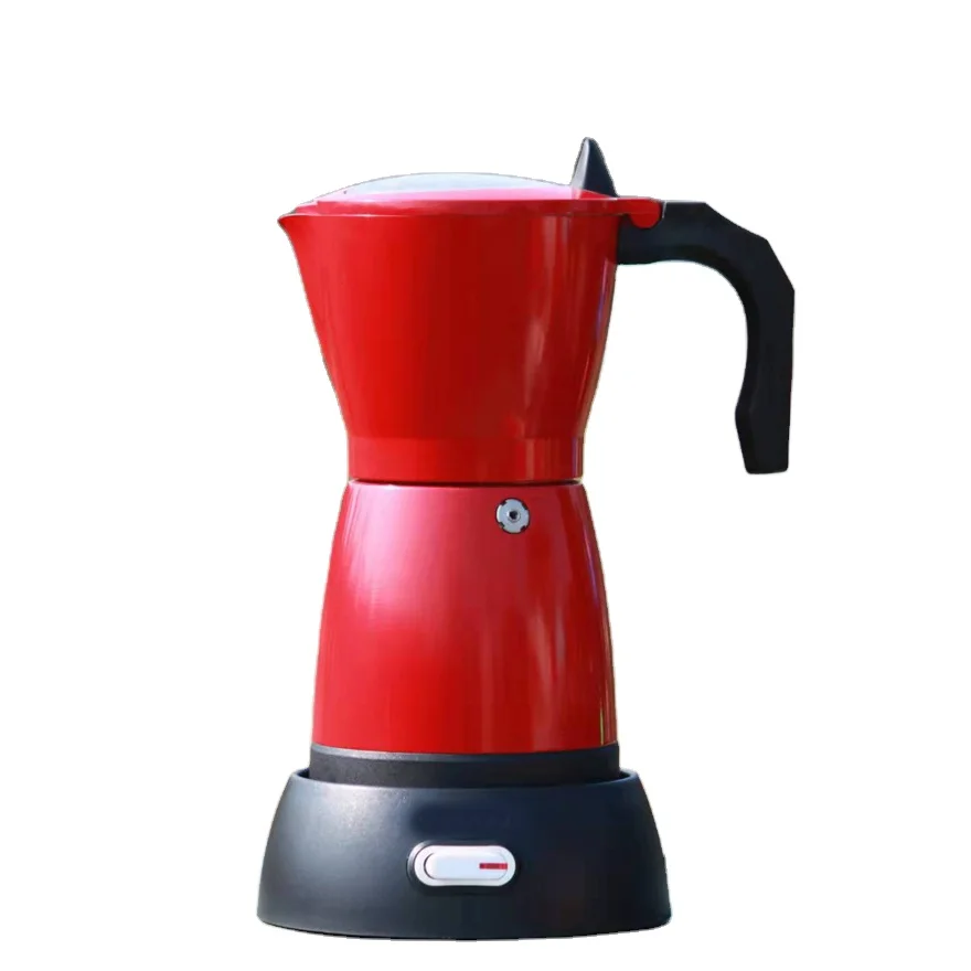 Electric 3-6 cup Aluminum One Touch Automatic moka coffee maker