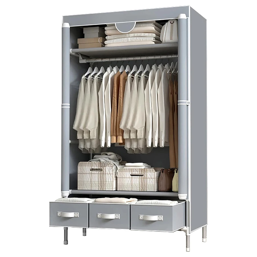Лидер продаж, Фабричный портативный Тканевый шкаф для спальни, Большой Вместительный шкаф для гардероба