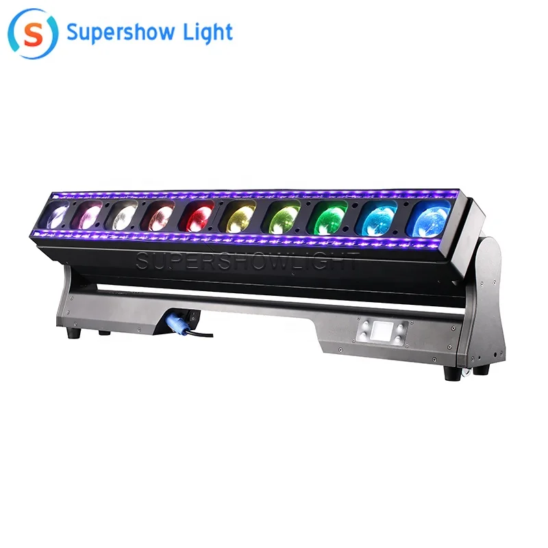 Supershow 10x60w ip65 waterproof rgbw 4in1 led beam zoom bar moving 10*60w pizel moving zoom bar light