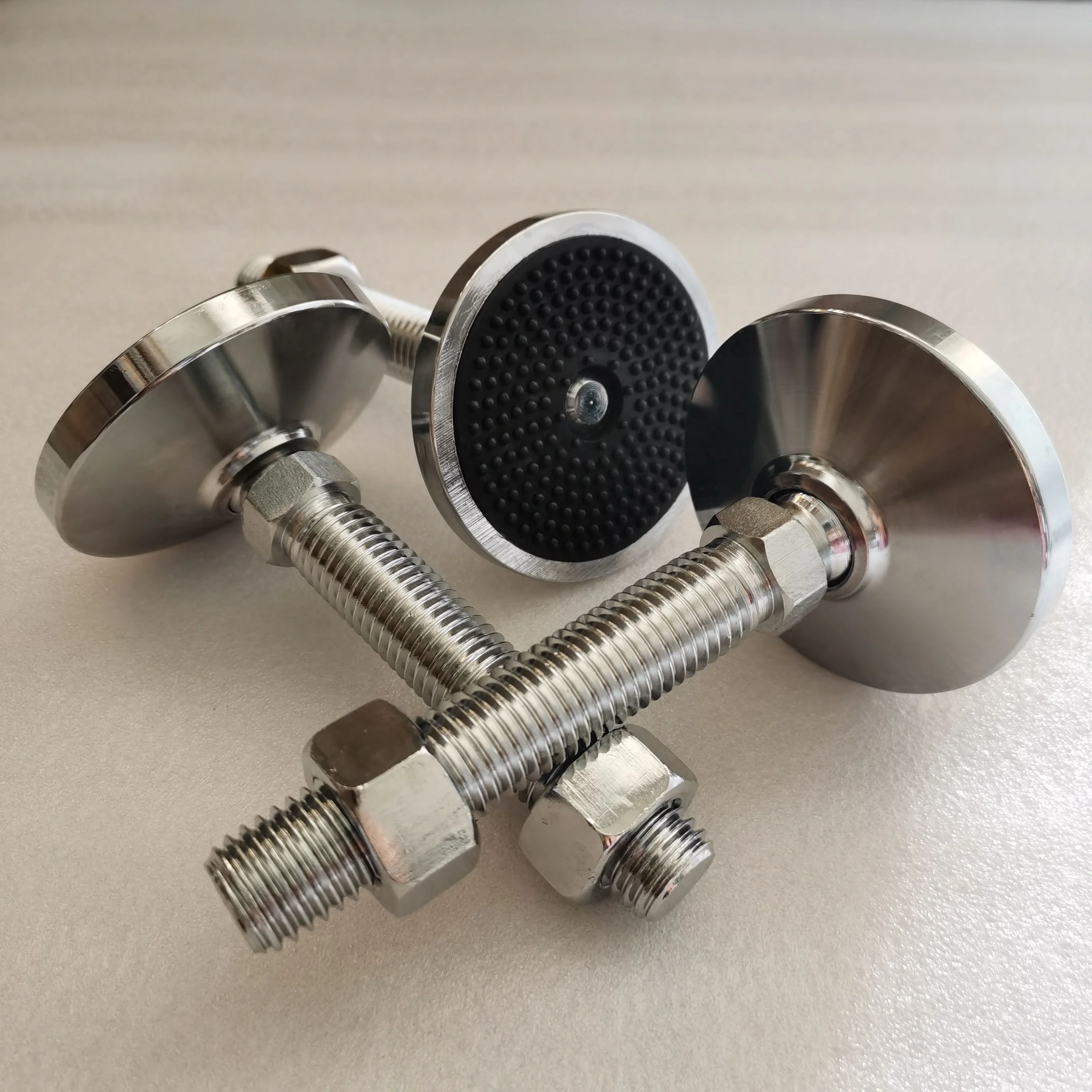 Qingdao ZR Customized sizes Heavy duty stainless steel 304 metal foot swivel screw adjustable leveling mount adjustable feet