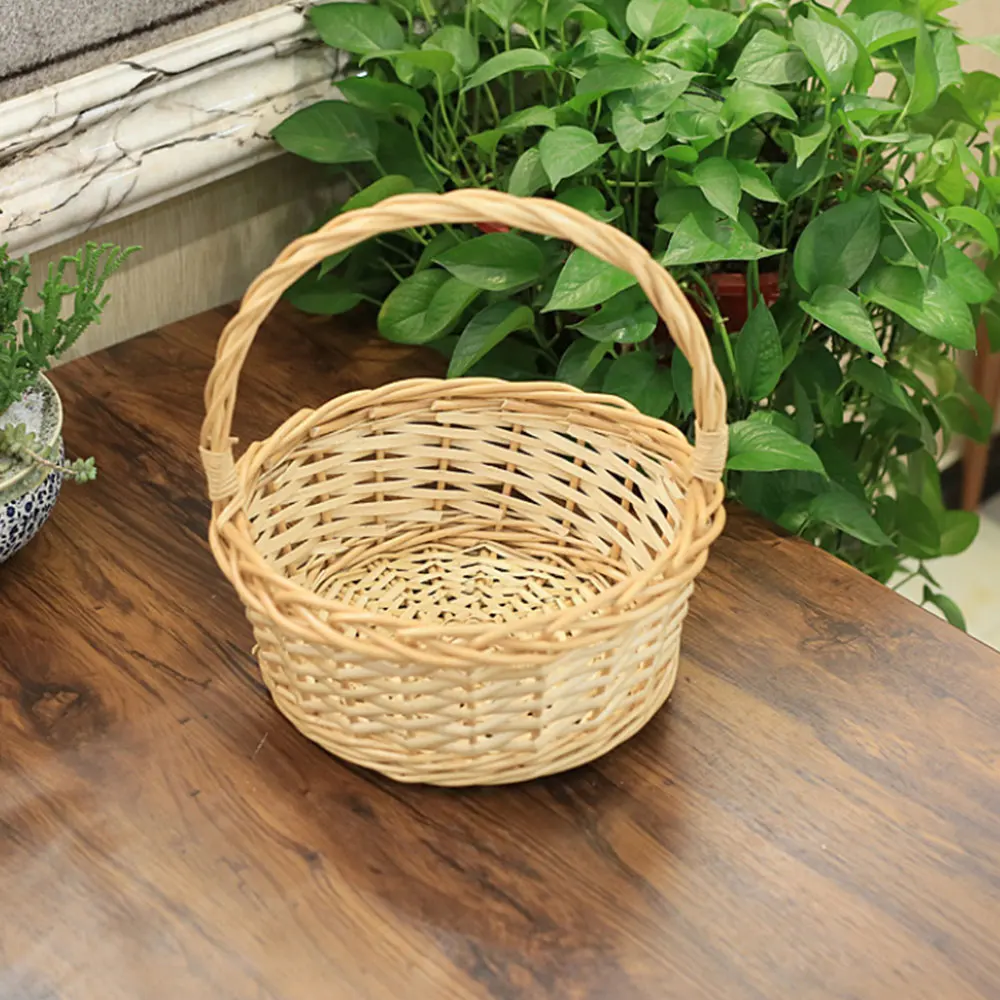 New Design Handmade Nature Rattan Picnic Basket Love Gift Custom Folk Technology Art Style Time Packing Suit Holiday Pcs Color