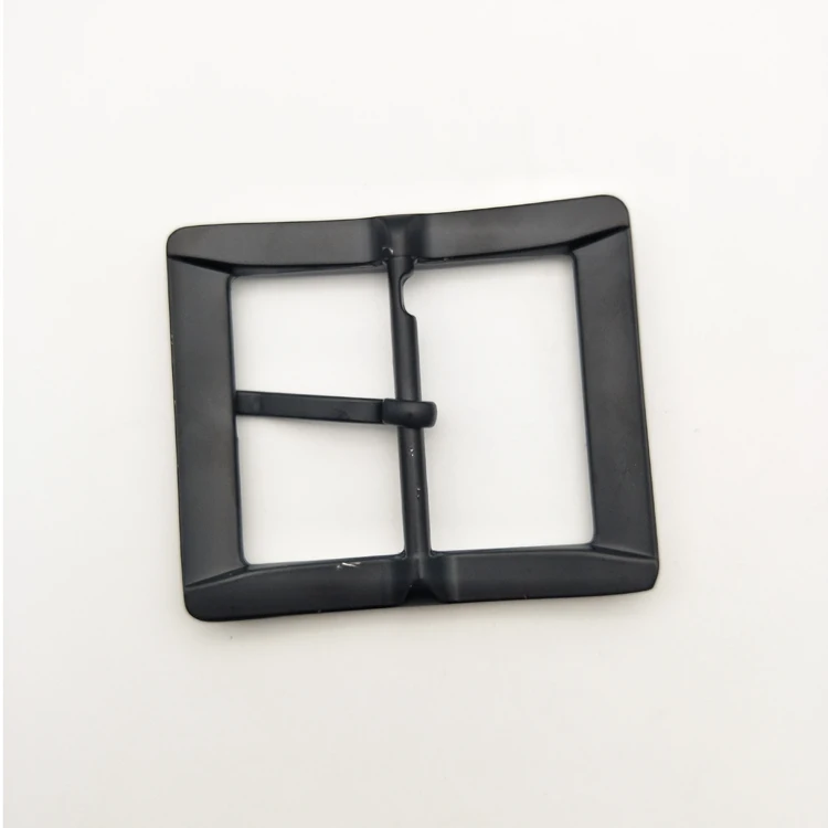 New designs 45mm zinc alloy strap buckles mat black center bar belt buckles
