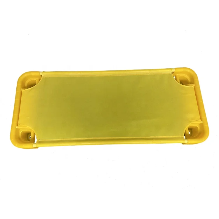 New arrival factory direcrt sales comfortable preschool bed colorful children plastic stackable bed durable bed children